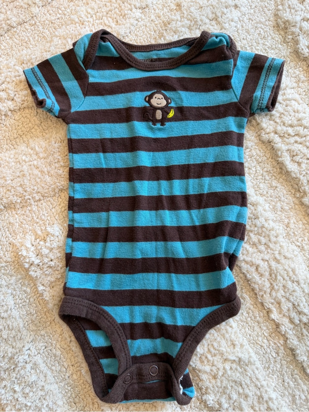 Striped Monkey Carters 3 Month Baby Bodysuit / Onesie